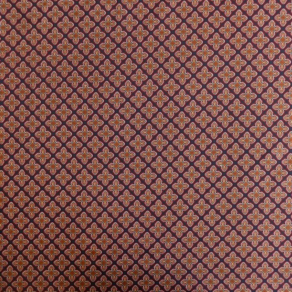 Плательный хлопок с принтом на синем фоне