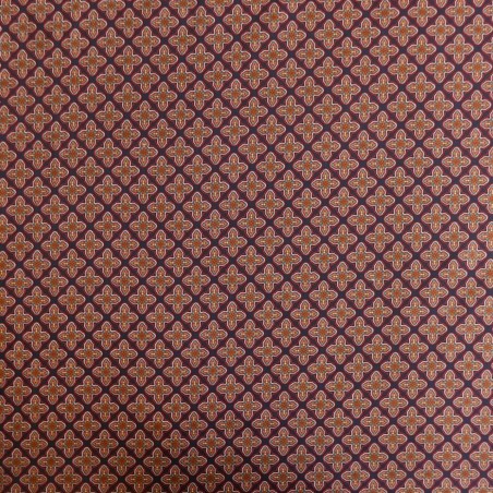 Плательный хлопок с принтом на синем фоне