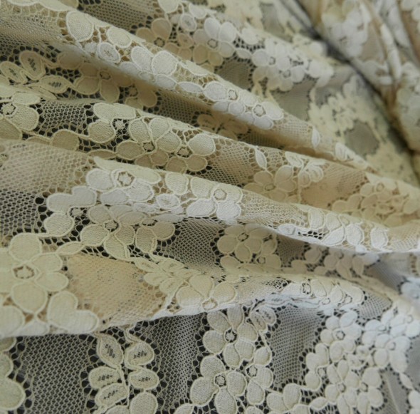 Кружево цветочное с хлопком