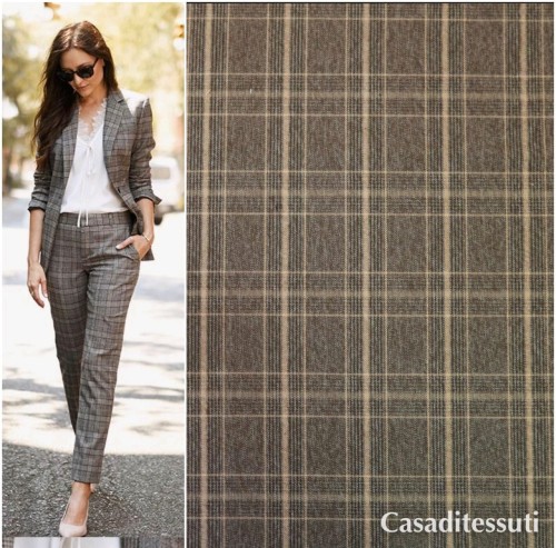 Ткань костюмная в клетку