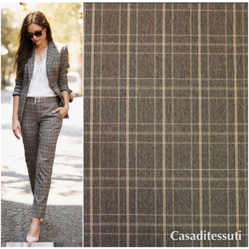 Ткань костюмная в клетку