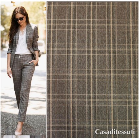 Ткань костюмная в клетку