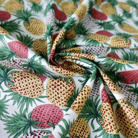 Хлопок 100% с принтом ананасы