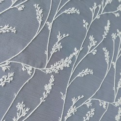 Шифон жатый с вышивкой