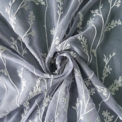 Шифон жатый с вышивкой