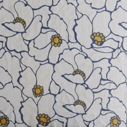 Хлопок поплин с крупным цветочным принтом