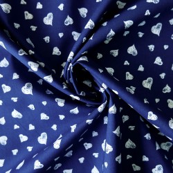 Ткань хлопок с принтом сердечки