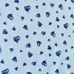 Ткань хлопок с принтом сердечки