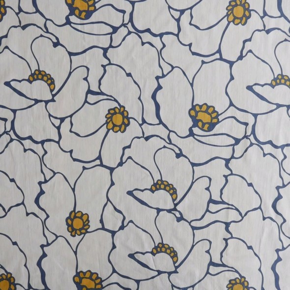 Хлопок поплин с крупным цветочным принтом