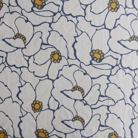 Хлопок поплин с крупным цветочным принтом