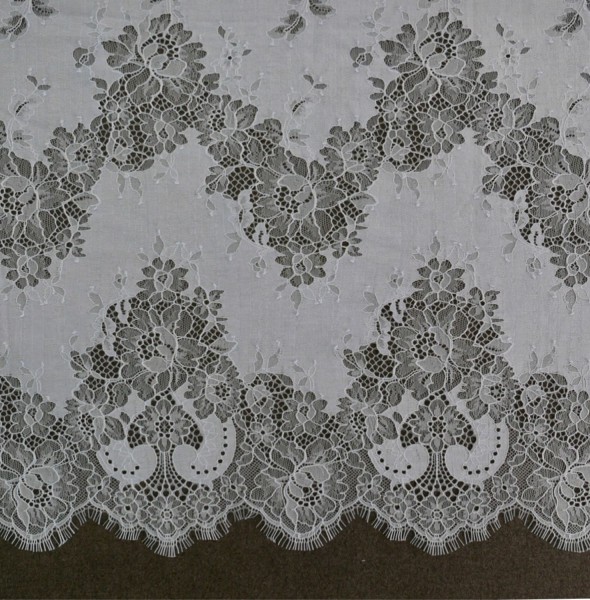 Кружево хлопковое с фестонным краем
