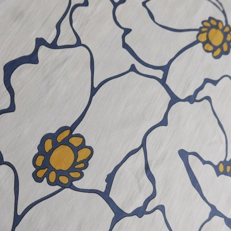 Хлопок поплин с крупным цветочным принтом