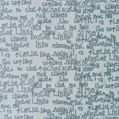 Ткань хлопок 100% с принтом надписи