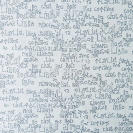 Ткань хлопок 100% с принтом надписи