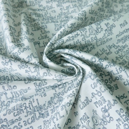 Ткань хлопок 100% с принтом надписи