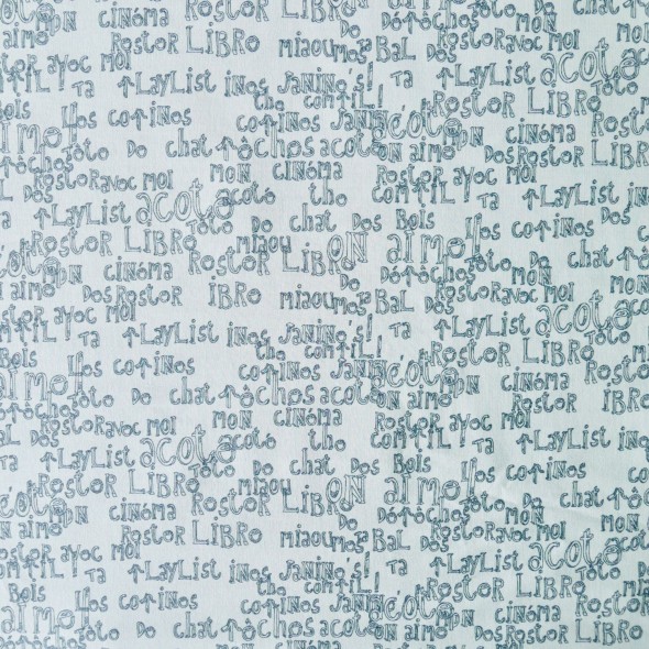 Ткань хлопок 100% с принтом надписи