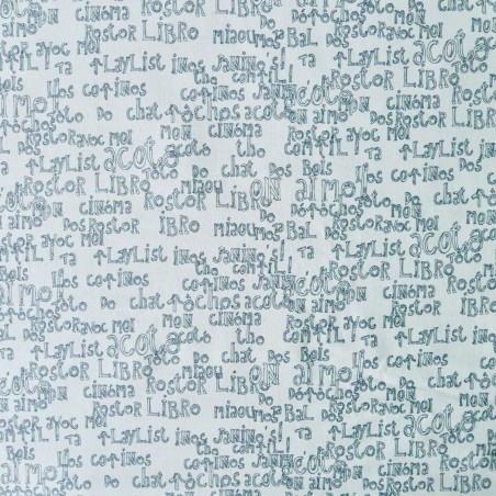 Ткань хлопок 100% с принтом надписи