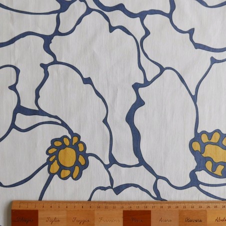 Хлопок поплин с крупным цветочным принтом