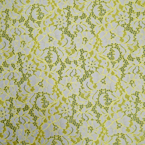 Ткань кружево серо-бежевое с горчицей