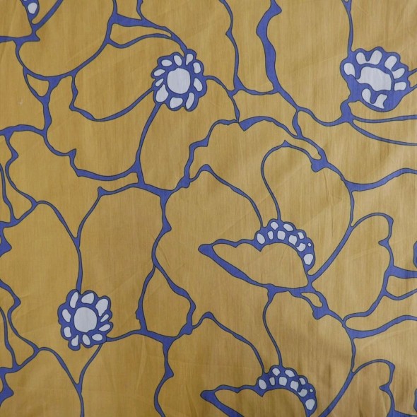 Хлопок поплин с крупным цветочным принтом