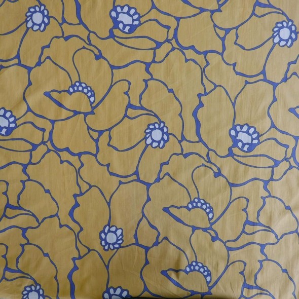 Хлопок поплин с крупным цветочным принтом