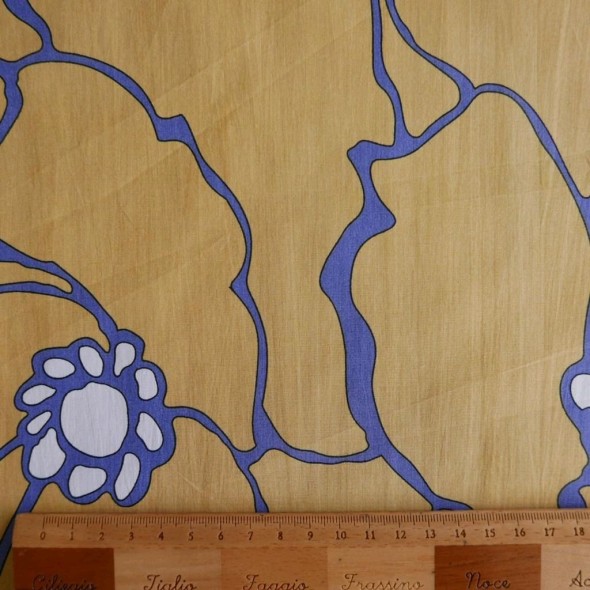 Хлопок поплин с крупным цветочным принтом