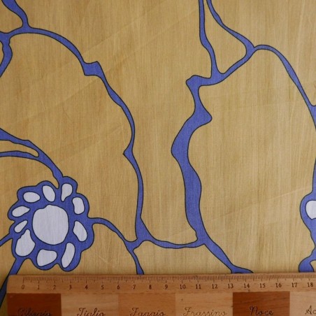 Хлопок поплин с крупным цветочным принтом