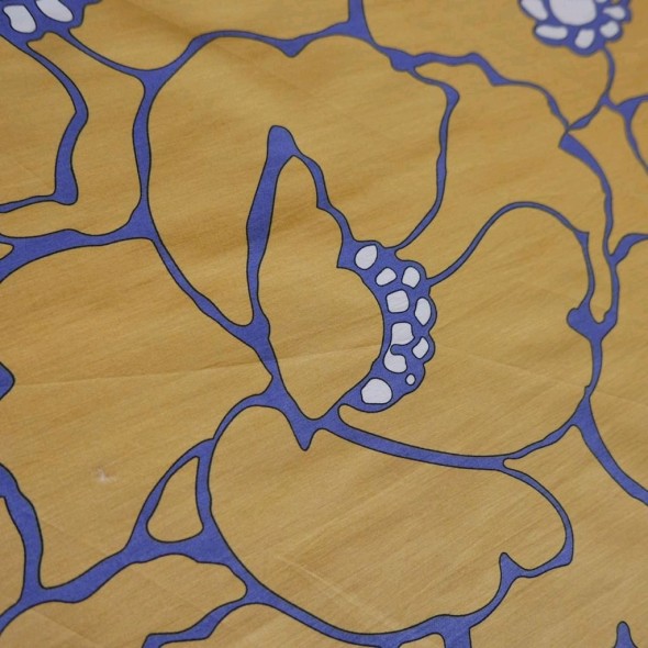 Хлопок поплин с крупным цветочным принтом