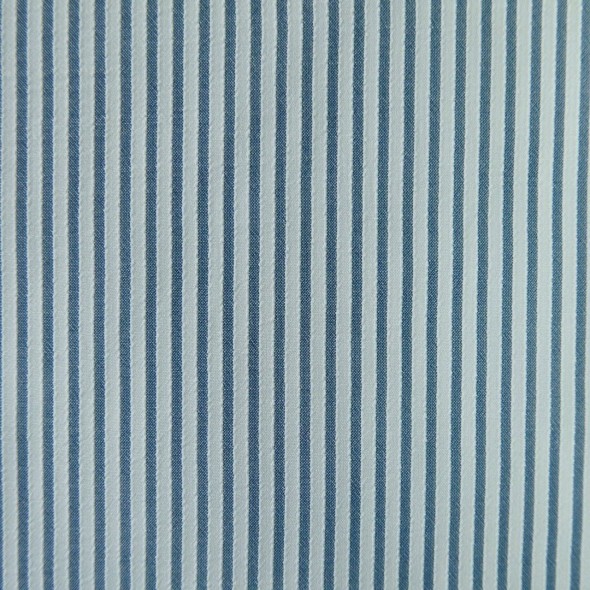 Ткань вискозный батист в полоску синего цвета