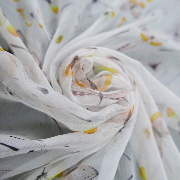 Шёлк с принтом бабочки