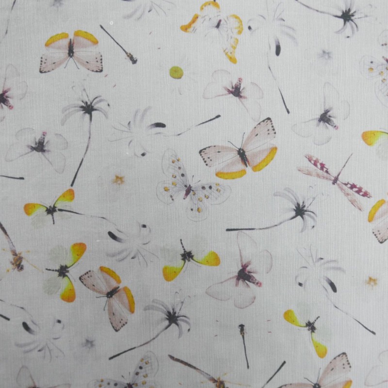 Шёлк с принтом бабочки