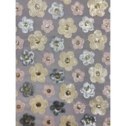 Сетка с цветами из пайеток