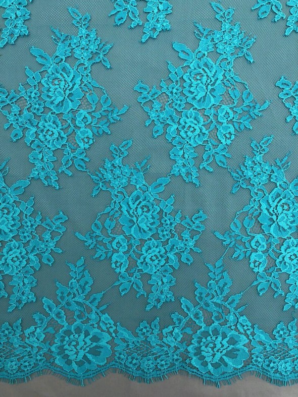 Кружево купонное бирюзовое