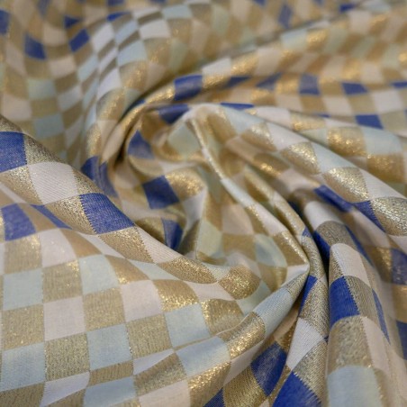 Жаккард кубики с люрексом