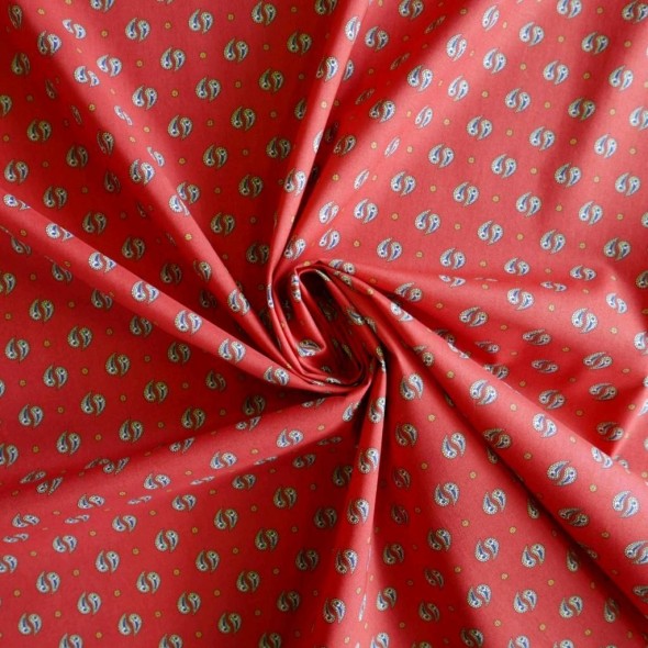 Ткань хлопок рубашечный с принтом пейсли