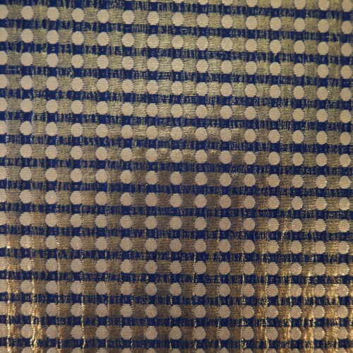 Жаккард хлопковый в горошек с золотистым напылением 2