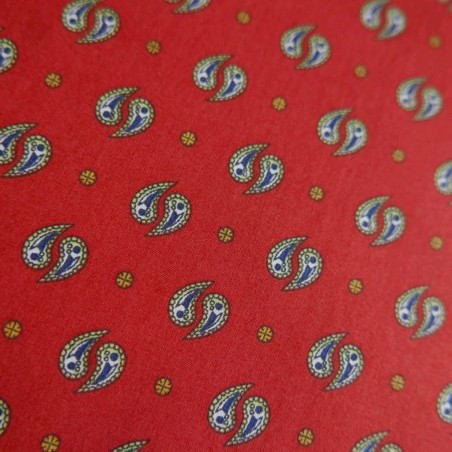 Ткань хлопок рубашечный с принтом пейсли