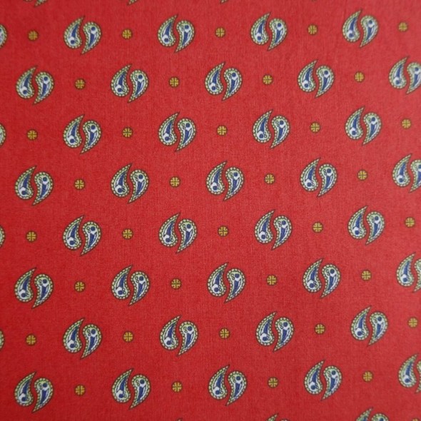Ткань хлопок рубашечный с принтом пейсли