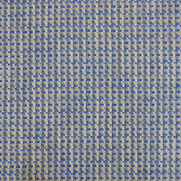 Твид меланжевый серо-молочный с синим