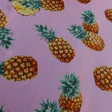 Шифон летний розовый с принтом