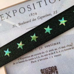 Лента репсовая с принтом звезды