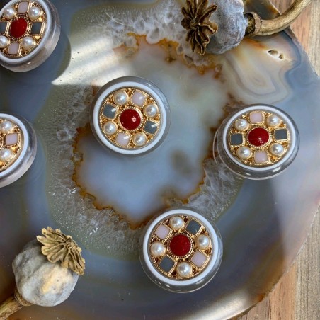 Пуговицы прозрачные с цветными вставками