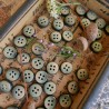 Пуговицы рубашечные тёмно оливковые с блеском