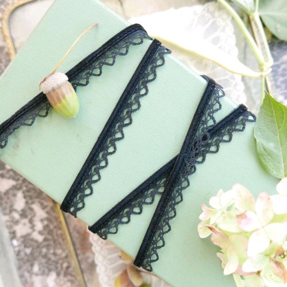 Тесьма бархатная с ажурным краем