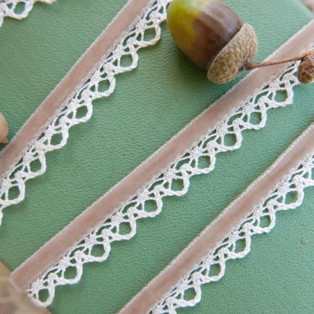 Тесьма бархатная с ажурным краем