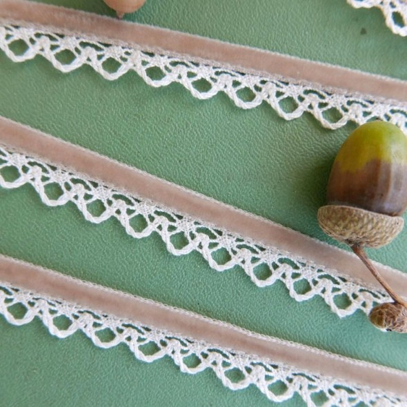 Тесьма бархатная с ажурным краем