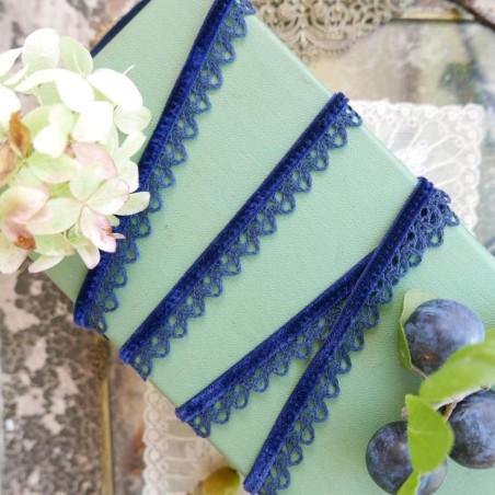 Бархатная тесьма с ажурным краем