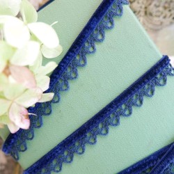 Бархатная тесьма с ажурным краем