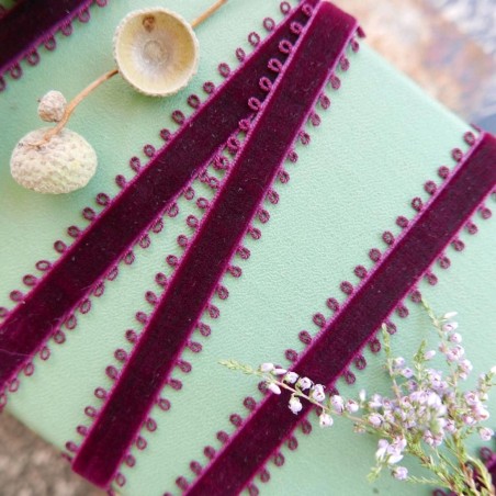 Тесьма бархатная с ажурными петельками по краям