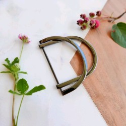 Пряжка полукольцо металлическое для декорирования одежды